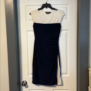 Lauren Ralph Lauren Navy and Cream Dress